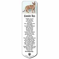 Cornish Rex Cat Bookmark, Book mark, Printed full colour