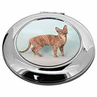 Cornish Rex Cat Make-Up Round Compact Mirror