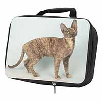 Cornish Rex Cat Black Insulated School Lunch Box/Picnic Bag