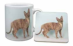 Cornish Rex Cat Mug and Coaster Set