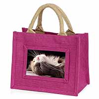Cat in Ecstacy Little Girls Small Pink Jute Shopping Bag