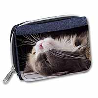 Cat in Ecstacy Unisex Denim Purse Wallet