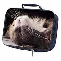 Cat in Ecstacy Navy Insulated School Lunch Box/Picnic Bag