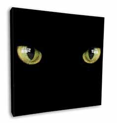 Black Cats Night Eyes Square Canvas 12"x12" Wall Art Picture Print