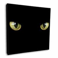 Black Cats Night Eyes Square Canvas 12"x12" Wall Art Picture Print