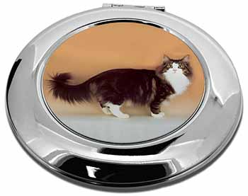 Norwegian Forest Cat Make-Up Round Compact Mirror