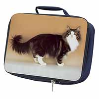 Norwegian Forest Cat Navy Insulated School Lunch Box/Picnic Bag
