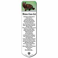 Tortoiseshell Maine Coon Cat Bookmark, Book mark, Printed full colour