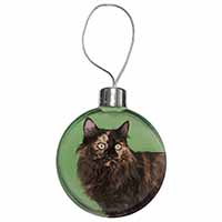 Tortoiseshell Maine Coon Cat Christmas Bauble