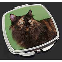 Tortoiseshell Maine Coon Cat Make-Up Compact Mirror