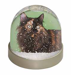 Tortoiseshell Maine Coon Cat Snow Globe Photo Waterball