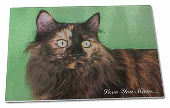 Large Glass Cutting Chopping Board Maine Coon Cat 