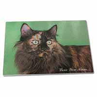 Large Glass Cutting Chopping Board Maine Coon Cat 