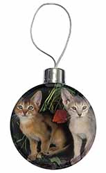 Abyssinian Cats by Poppies Christmas Bauble