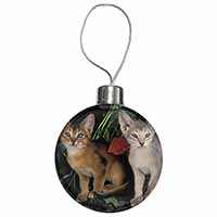 Abyssinian Cats by Poppies Christmas Bauble