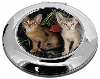 Abyssinian Cats by Poppies Make-Up Round Compact Mirror