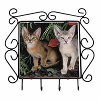 Abyssinian Cats by Poppies Wrought Iron Key Holder Hooks
