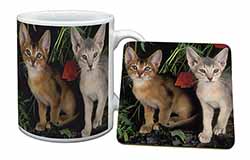 Abyssinian Cats by Poppies Mug and Coaster Set