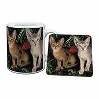 Abyssinian Cats by Poppies Mug and Coaster Set