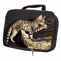 A Gorgeous Bengal Kitten Black Insulated School Lunch Box/Picnic Bag
