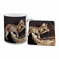 A Gorgeous Bengal Kitten Mug and Coaster Set