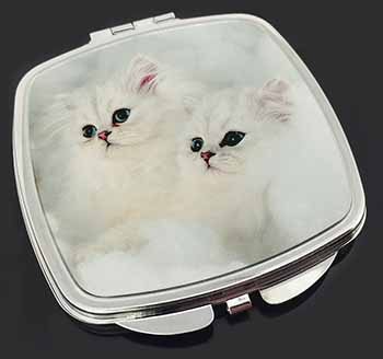 White Chinchilla Kittens Make-Up Compact Mirror