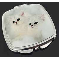 White Chinchilla Kittens Make-Up Compact Mirror