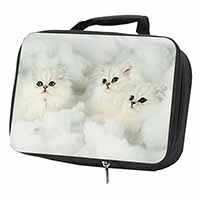 White Chinchilla Kittens Black Insulated School Lunch Box/Picnic Bag