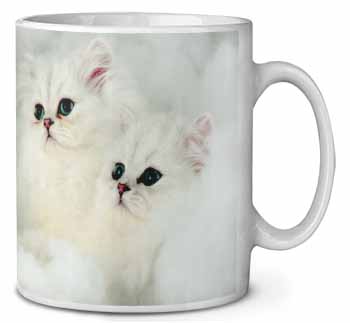 White Chinchilla Kittens Ceramic 10oz Coffee Mug/Tea Cup