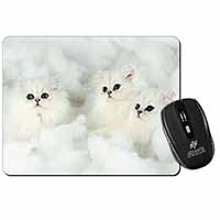 White Chinchilla Kittens Computer Mouse Mat