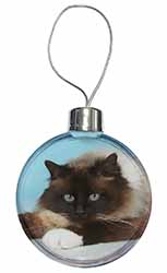 Beautiful Birman Cat Christmas Bauble