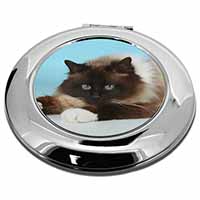 Beautiful Birman Cat Make-Up Round Compact Mirror