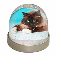 Beautiful Birman Cat Snow Globe Photo Waterball