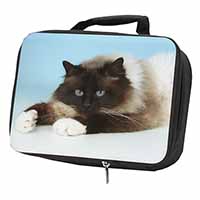 Beautiful Birman Cat Black Insulated School Lunch Box/Picnic Bag