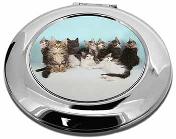 Cute Norwegian Forest Kittens Make-Up Round Compact Mirror
