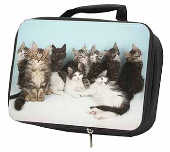 Cute Norwegian Forest Kittens Black Insulated School Lunch Box/Picnic Bag