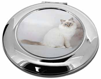 Beautiful Birman Cat Make-Up Round Compact Mirror