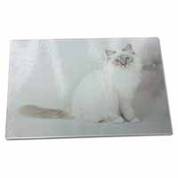 Large Glass Cutting Chopping Board Beautiful Birman Cat