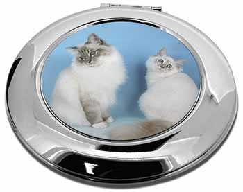 Gorgeous Birman Cats Make-Up Round Compact Mirror