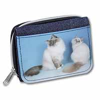 Gorgeous Birman Cats Unisex Denim Purse Wallet