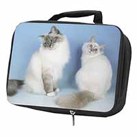 Gorgeous Birman Cats Black Insulated School Lunch Box/Picnic Bag