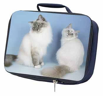 Gorgeous Birman Cats Navy Insulated School Lunch Box/Picnic Bag