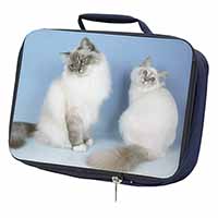 Gorgeous Birman Cats Navy Insulated School Lunch Box/Picnic Bag