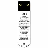 Black Cats Night Eyes Bookmark, Book mark, Printed full colour