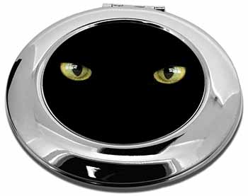 Black Cats Night Eyes Make-Up Round Compact Mirror