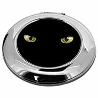 Black Cats Night Eyes Make-Up Round Compact Mirror