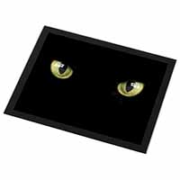 Black Cats Night Eyes Black Rim High Quality Glass Placemat