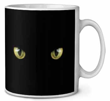 Black Cats Night Eyes Ceramic 10oz Coffee Mug/Tea Cup