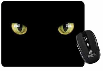 Black Cats Night Eyes Computer Mouse Mat