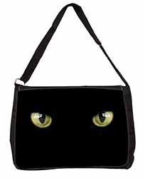 Black Cats Night Eyes Large Black Laptop Shoulder Bag School/College